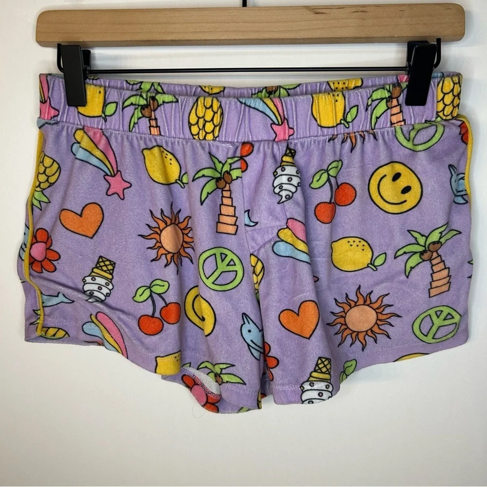 Art Class Girls Purple Printed Pajama Set, Size XL (14), Smiley Face, Cherries - Picture 4 of 8